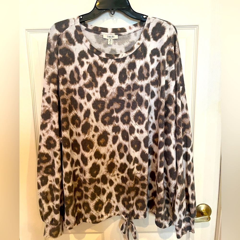 # COMO BLU 3X Very soft animal print sweatshirt